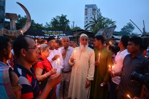 Candlelight vigit in front of Savar Rana Plaza accident