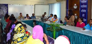 Opinion sharing meeting between Oxfam Australia, Oxfam Bangladesh representatives and DWRN leaders.