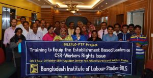 Training on “Corporate Social responsibility-CSR’ Workers’ Welfare and Responsibility