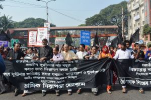 procession in front of National Press Club