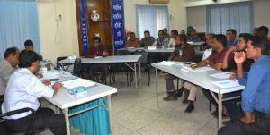 Review and planning meeting on activities of area based safety team members at construction sector