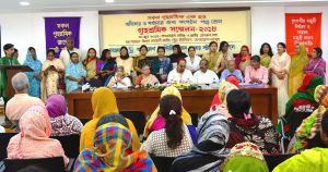 Prominent Human Rights Activist and Former Advisor of Care Taker Government Advocate Sultana Kamal and Domestic Workers Organisers.